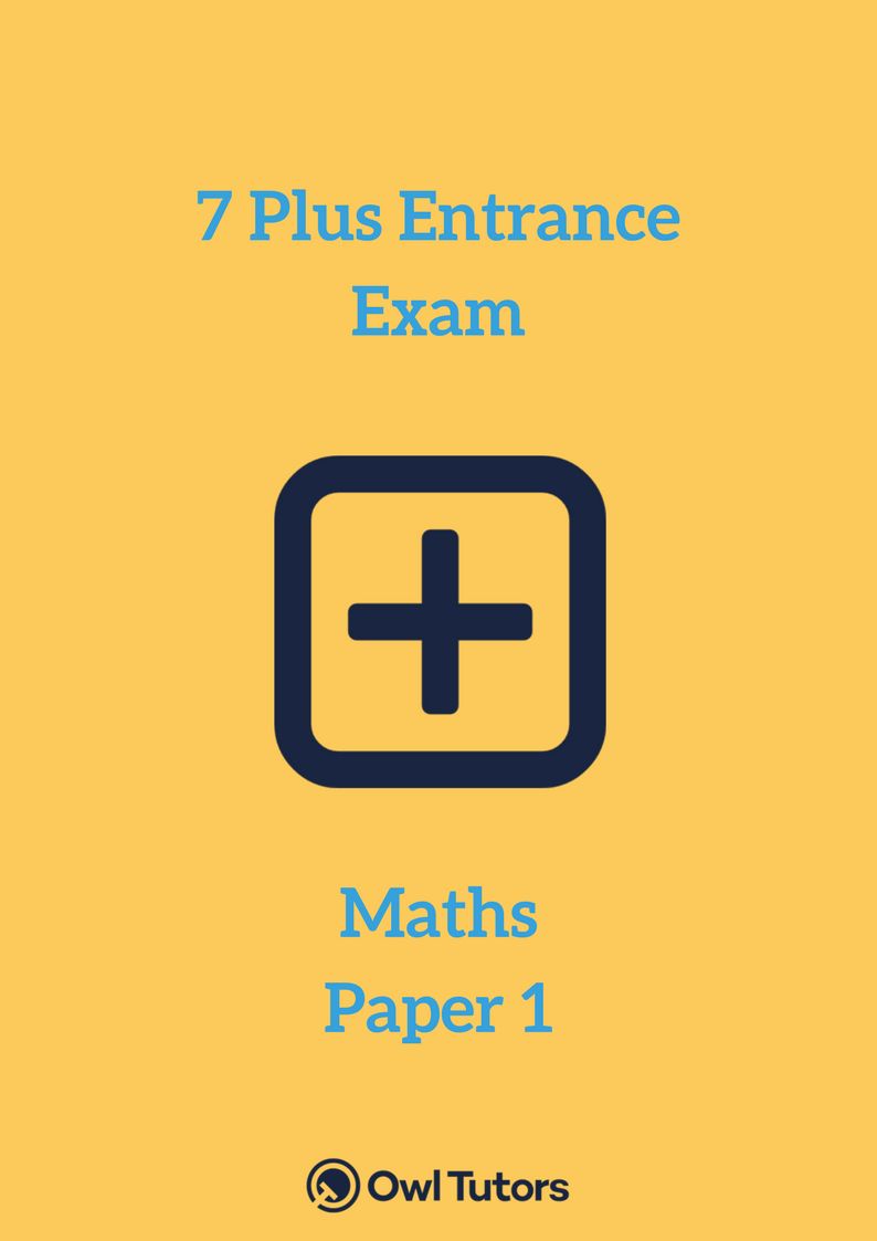 7 Plus Maths Paper 1