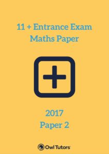 11 Plus Maths Paper 2