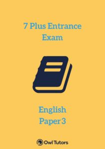 7 Plus English Paper 3