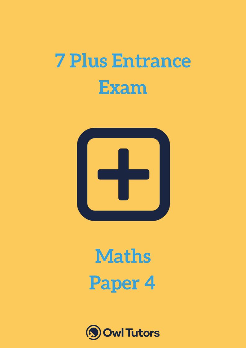 7 Plus Maths Paper 4