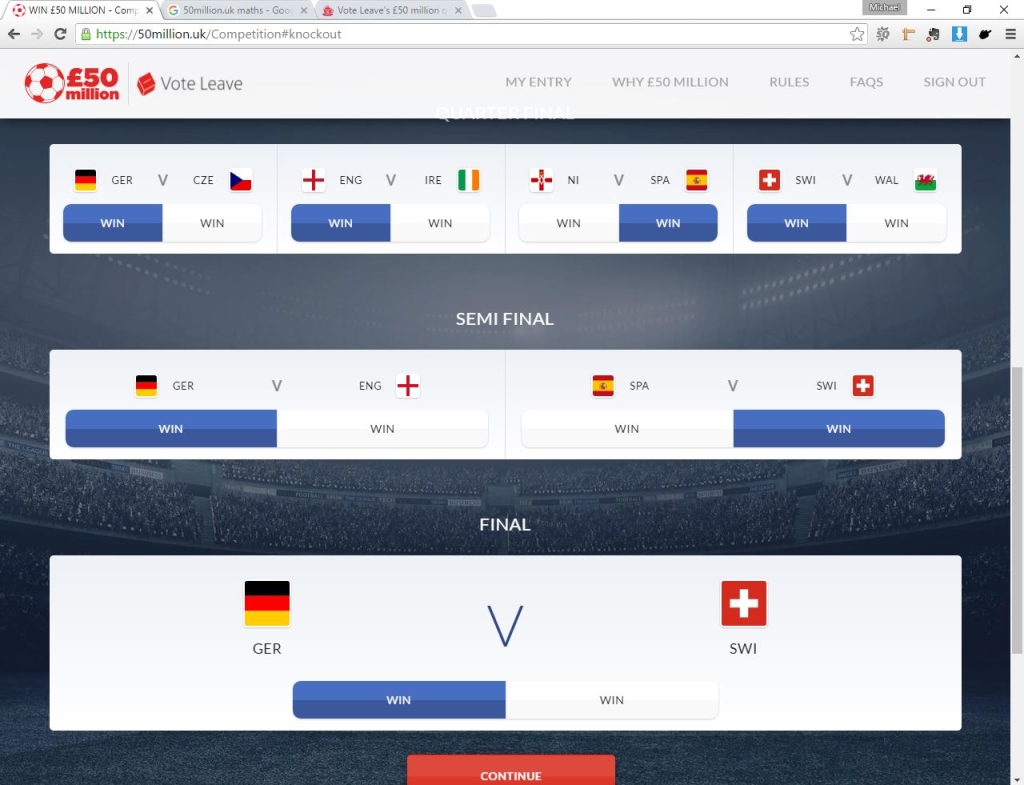 Knockout stages