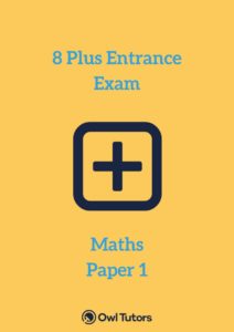 8 Plus Maths Paper 1