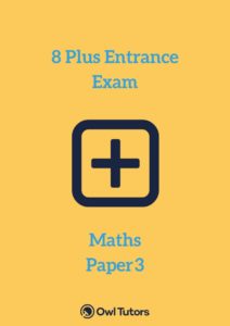 8 Plus Maths Paper 3