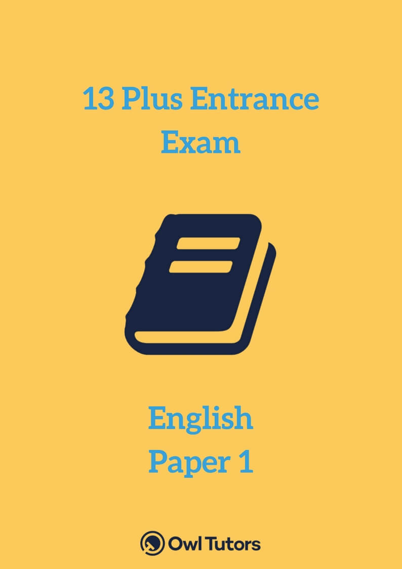 13 Plus English Paper 1