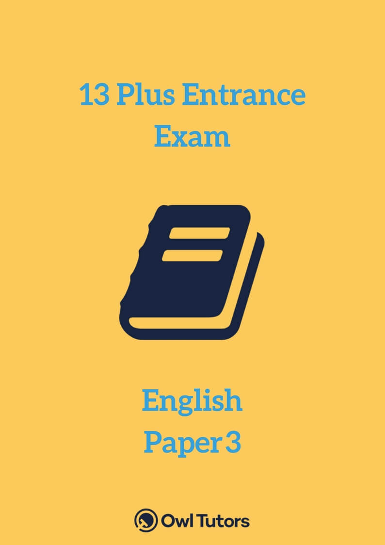 13 Plus English Paper 3