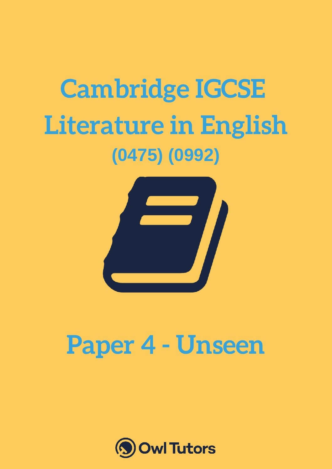 paper 4 literature igcse