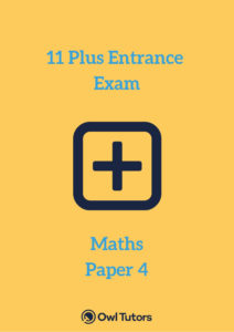 11 Plus Maths Paper 4