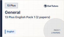 13 Plus English Pack 1 (2 papers)