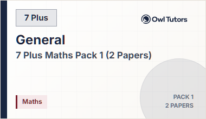 7 Plus Maths Pack 1 (2 Papers)