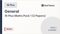 16 Plus Maths Pack 1 (2 Papers)