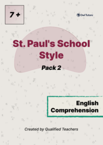 St Paul's School - 7 Plus - English- Pack 2 (2 Papers)