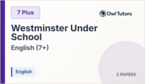 Westminster Under School - 7 Plus - English - Pack 1 (2 Papers)